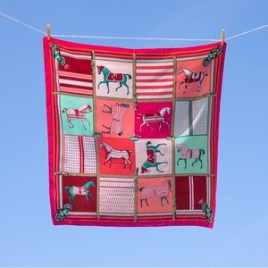 Beautiful pink equestrian/horse scarf